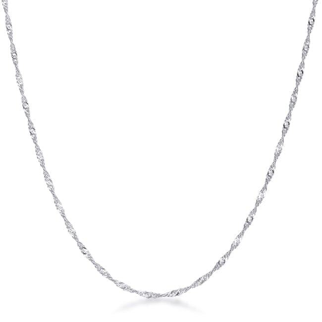 18 Inch Silver Twisted Chain Necklaces Das Juwel