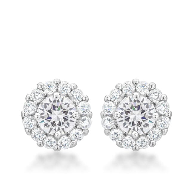 Bella Bridal Earrings in Clear Earrings Das Juwel