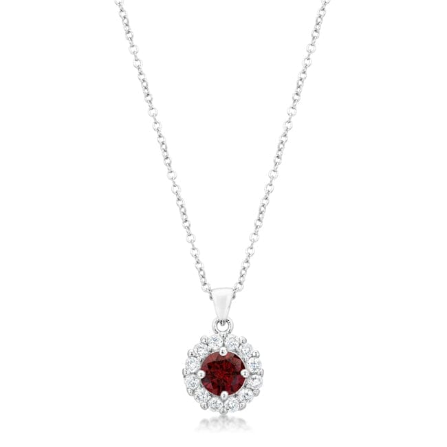 Bella Bridal Pendant in Garnet Red Pendants Das Juwel