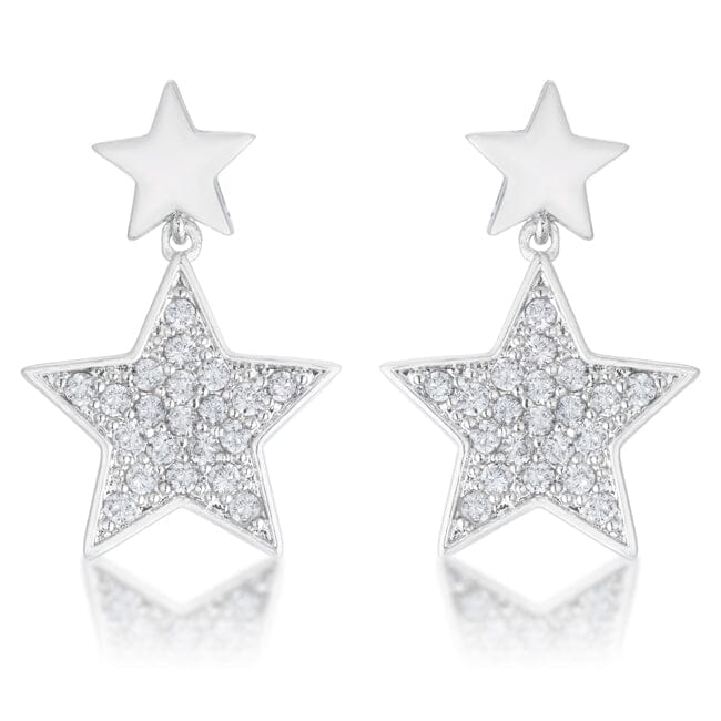Bianca 0.5ct Cubic Zirconia Rhodium Star Drop