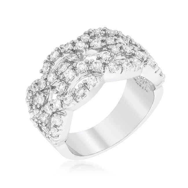 Braided Cubic Zirconia Cocktail Ring Rings Das Juwel