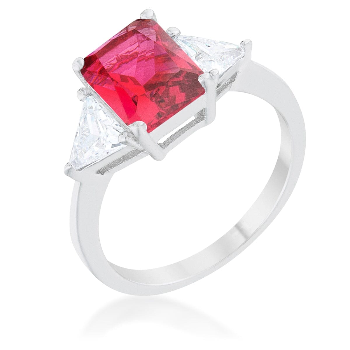 Classic Fuchsia Rhodium Engagement Ring Rings Das Juwel