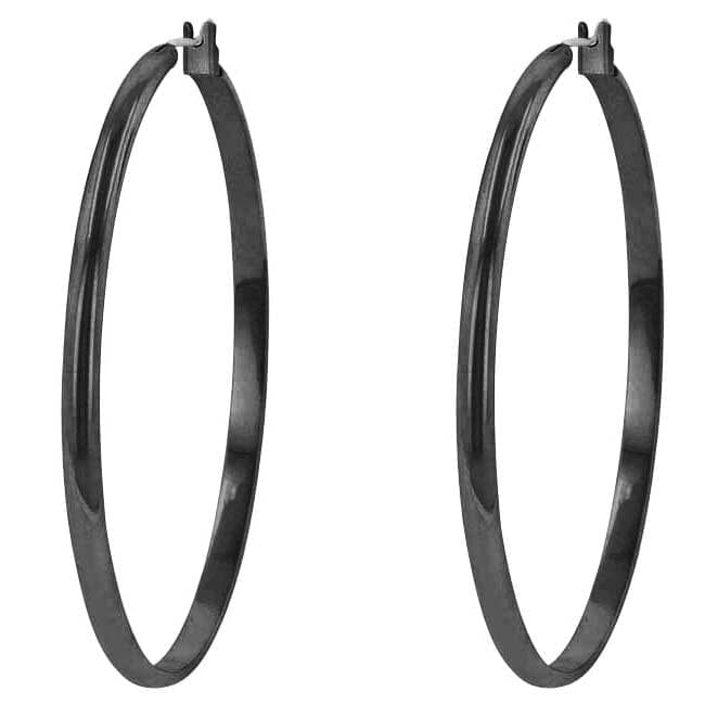 Classic Hoop (Black Tone) Earrings Das Juwel