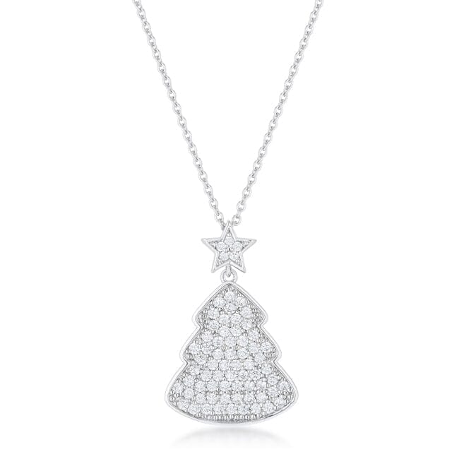 Clear Christmas Tree Drop Necklace Pendants Das Juwel