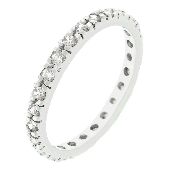Clear Cubic Zirconia Eternity Ring Rings Das Juwel