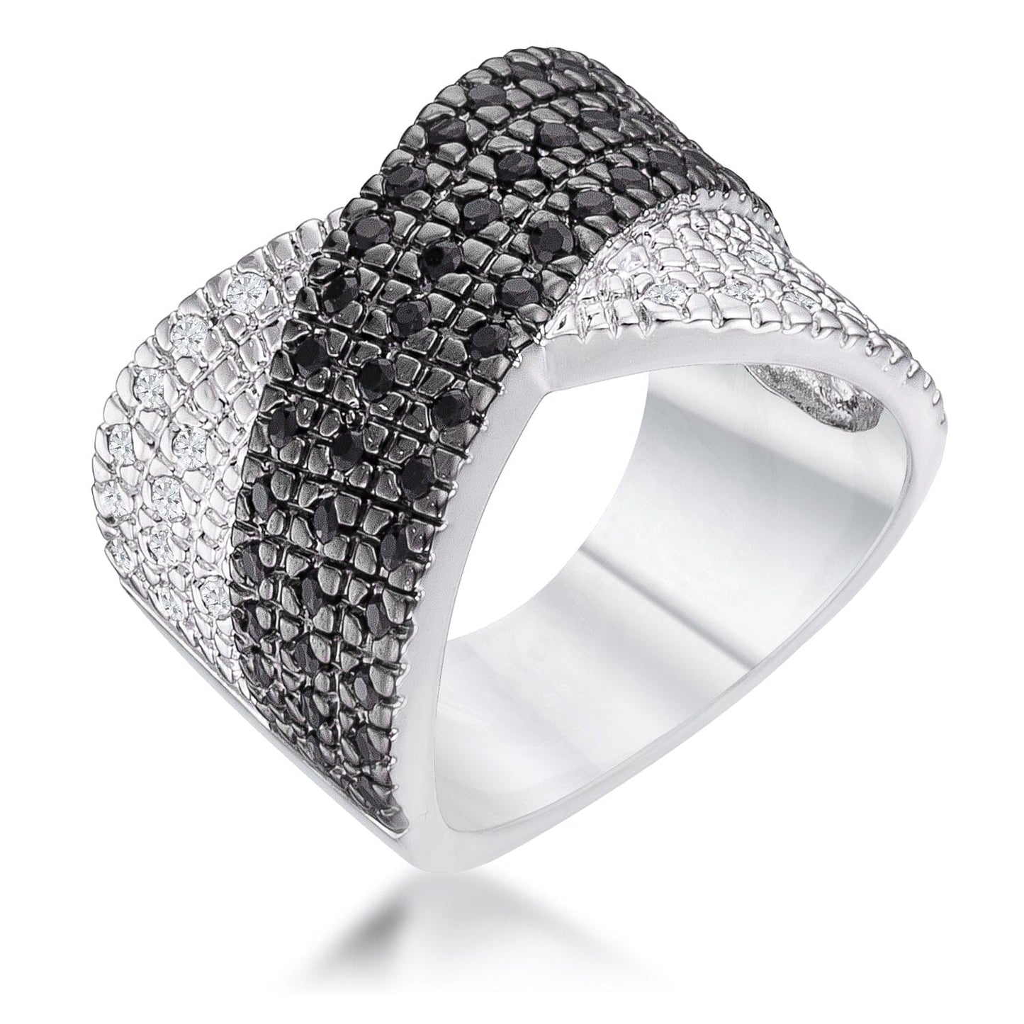 Cross Pattern Cocktail Ring Rings Das Juwel