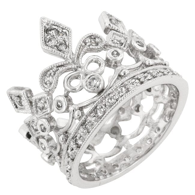 Cubic Zirconia Crown Eternity Ring Rings Das Juwel
