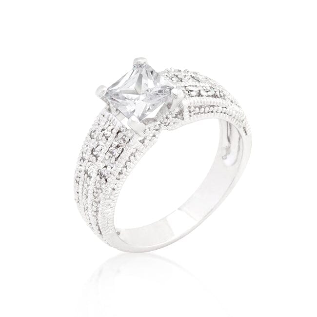 Cubic Zirconia Princess Cut Ring Rings Das Juwel