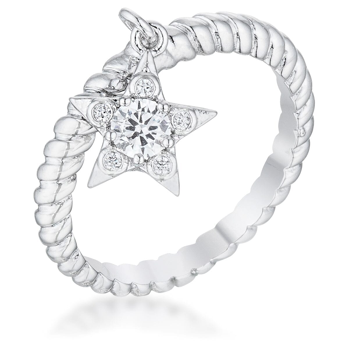 Cubic Zirconia Star Charm Fashion Ring Rings Das Juwel