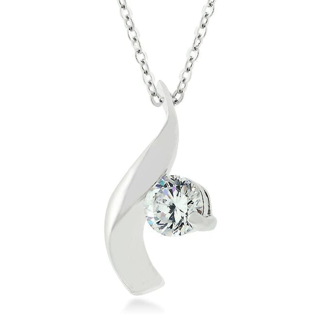 Cubic Zirconia Twist Pendant Pendants Das Juwel