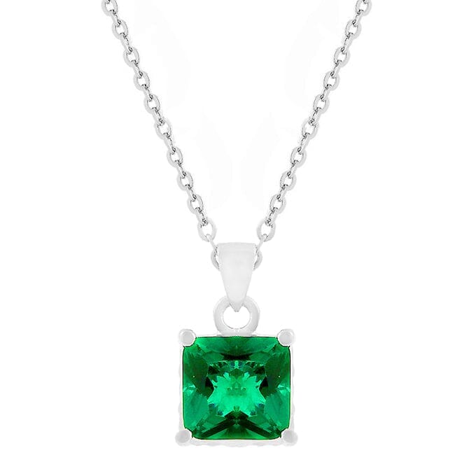 Dual Cubic Zirconia Square Pendant Pendants Das Juwel