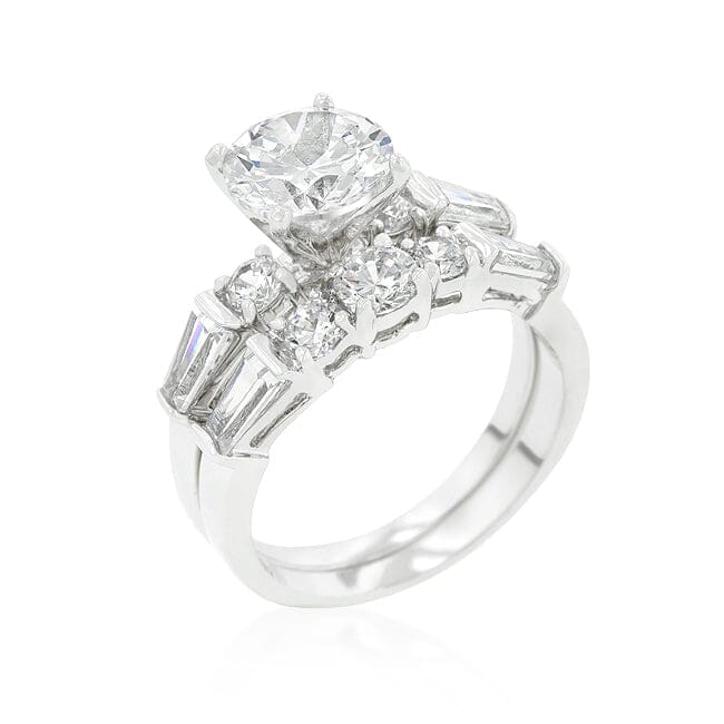 Engagement Set with Large Center Stone Rings Das Juwel