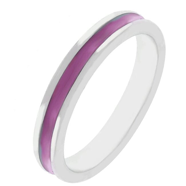 Fuchsia Enamel Eternity Ring Rings Das Juwel