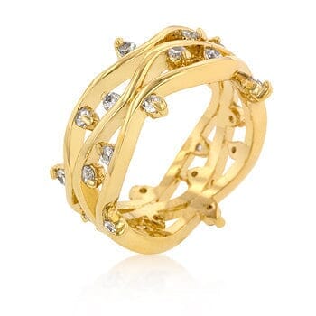 Golden Cubic Zirconia Vines Ring Rings Das Juwel
