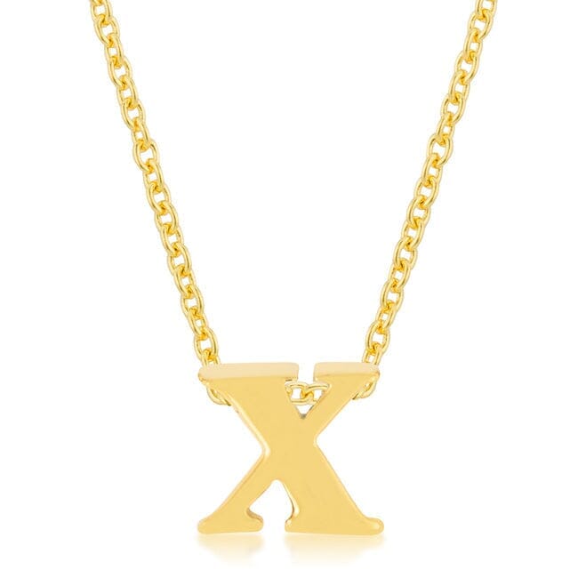 Golden Initial X Pendant Pendants Das Juwel