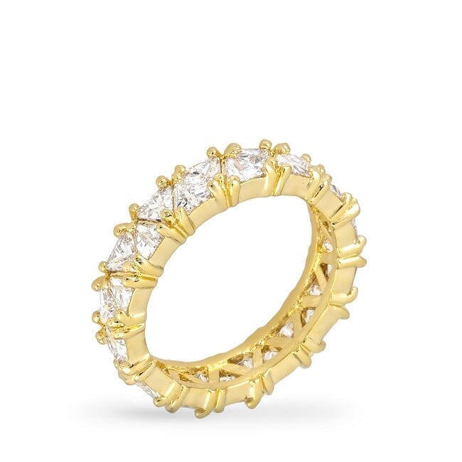 Golden Trillion Eternity Ring Rings Das Juwel