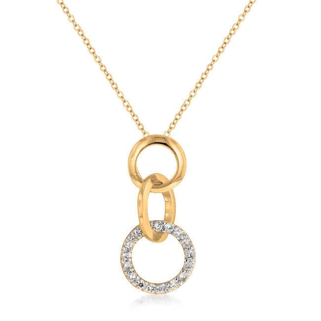 Goldtone Finish Triplet Hooplet Pendant Pendants Das Juwel