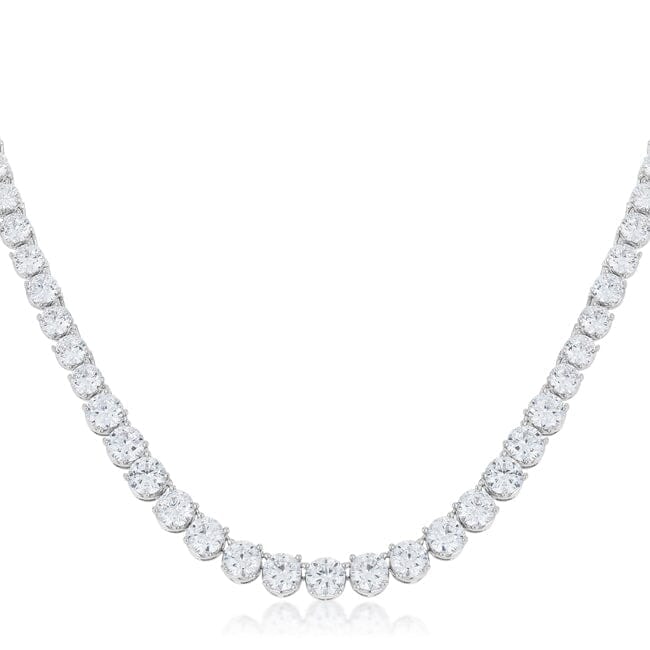 Graduated Cubic Zirconia Necklace Necklaces Das Juwel