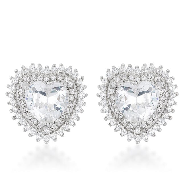 Halo Heart Earrings Earrings Das Juwel