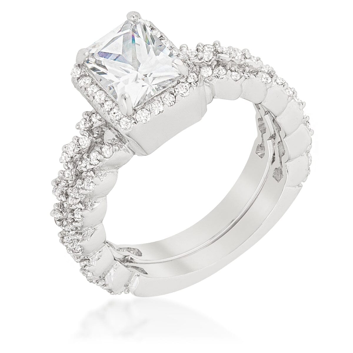 Halo Radiant Wedding Set Rings Das Juwel