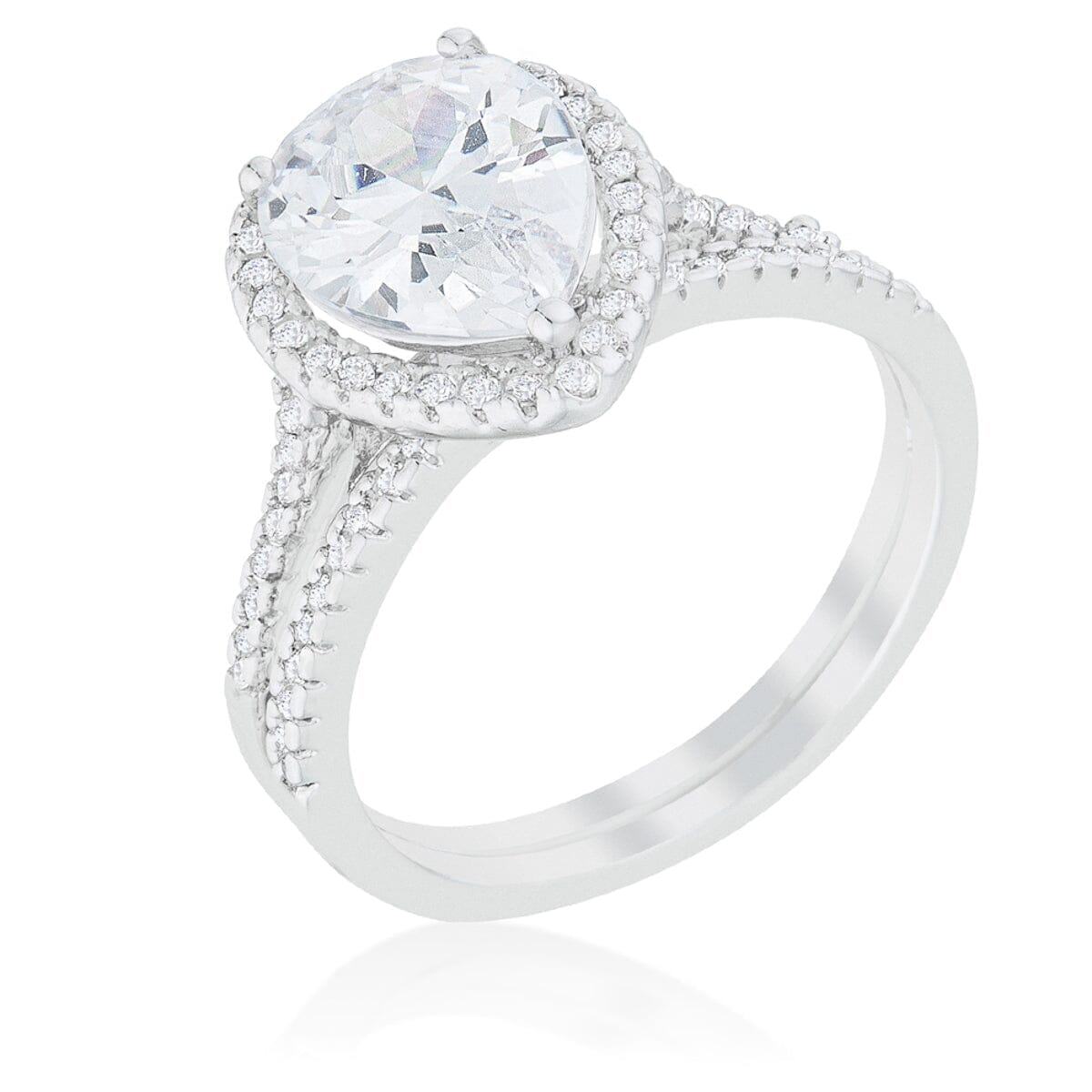 Halo Solitaire Pear Engagement Ring Rings Das Juwel