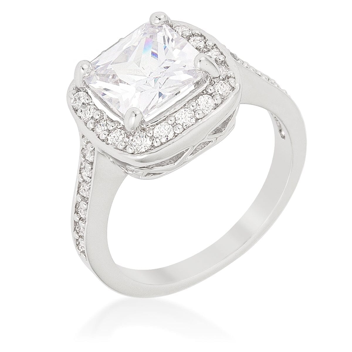 Halo Style Cushion Cut Engagement Ring Rings Das Juwel
