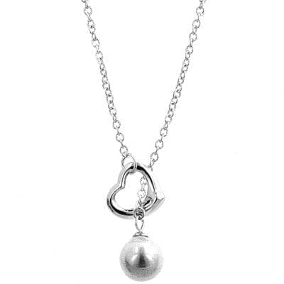 Heart Pearl Drop Necklace Necklaces Das Juwel