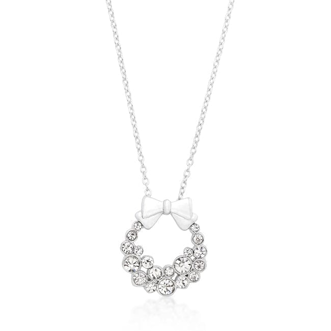 Holiday Wreath Clear Crystal Pendant Pendants Das Juwel