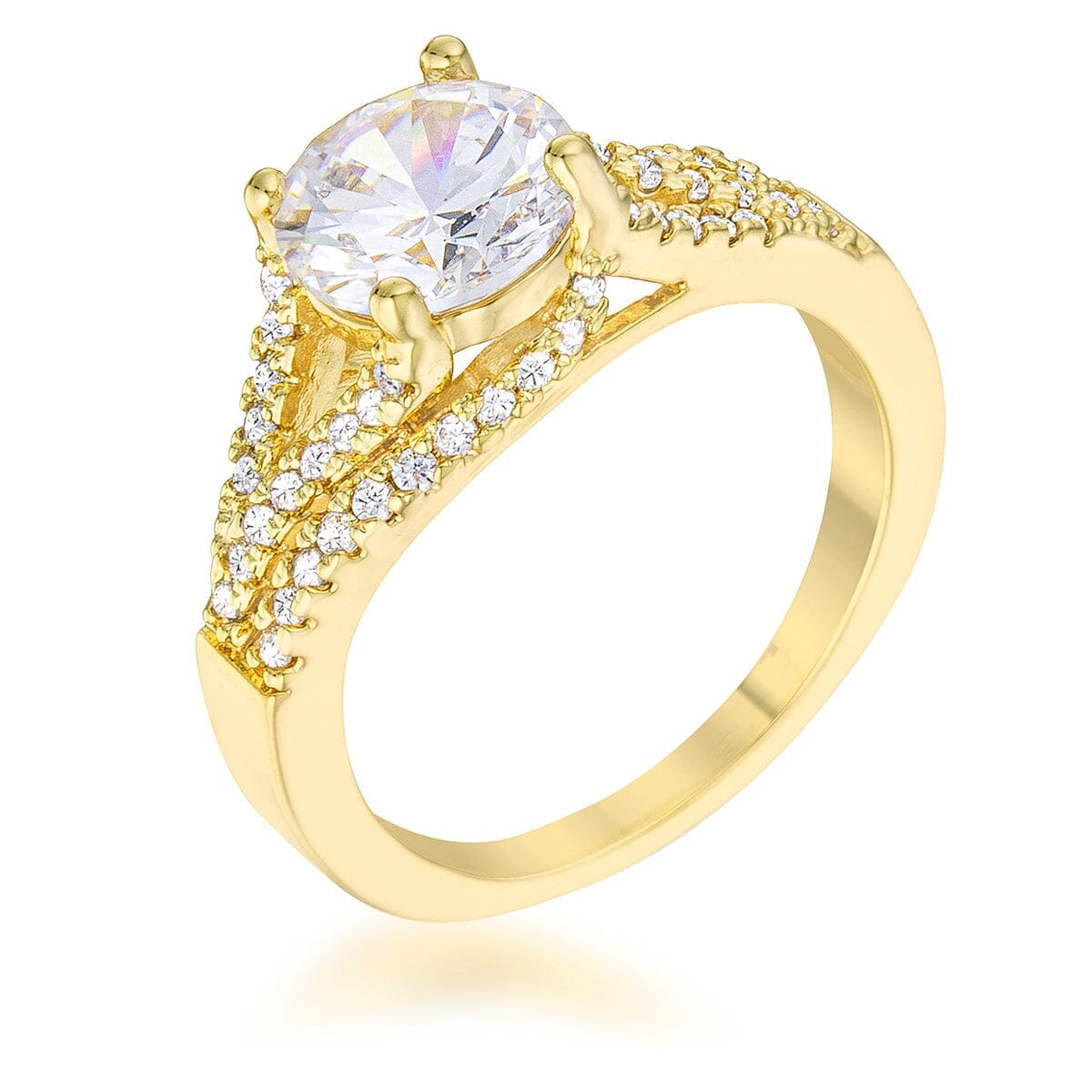 Irine 2.3ct Cubic Zirconia 14k Gold Classic Ring Rings Das Juwel
