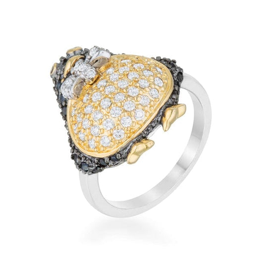 Jet Black Cubic Zirconia Penguin Ring Rings Das Juwel 