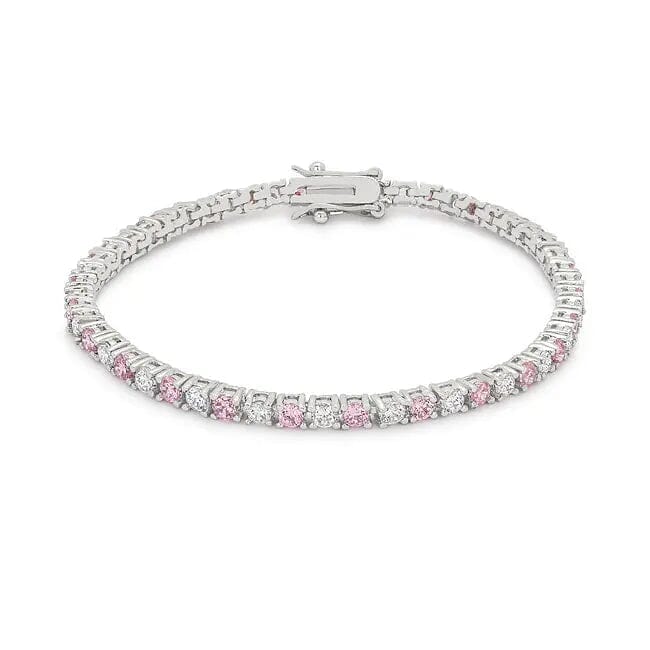 Lace Pink Cubic Zirconia Tennis Bracelet Bracelets Das Juwel