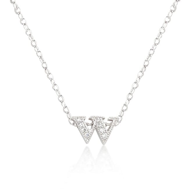Micro-Pave Initial W Pendant Pendants Das Juwel