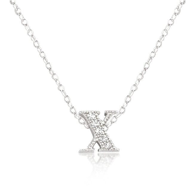 Micro-Pave Initial X Pendant Pendants Das Juwel
