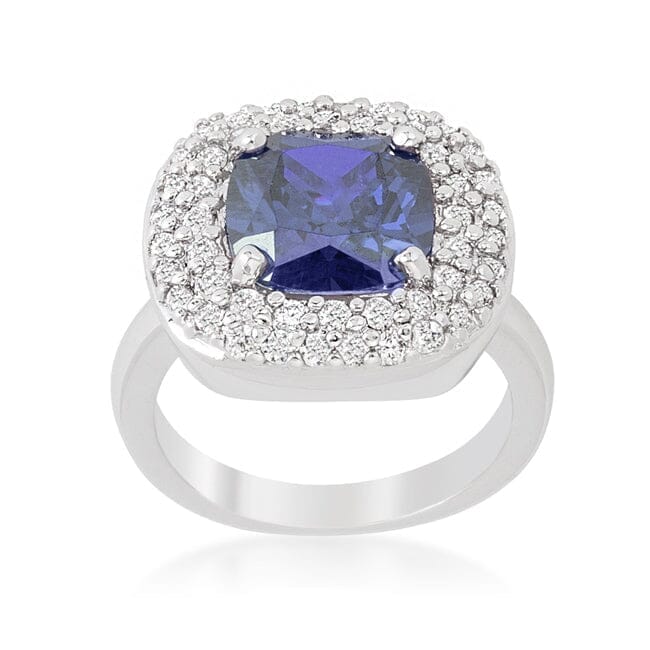 Micropave Lavender Purple Bridal Cocktail Ring Rings Das Juwel