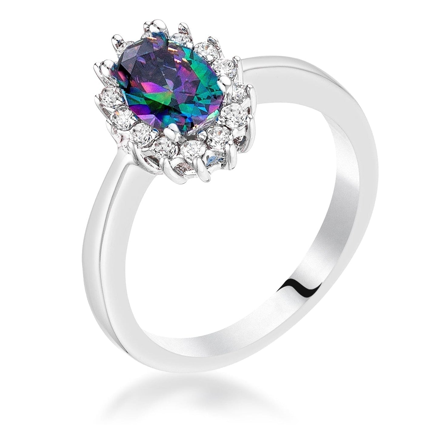 Mystic Cubic Zirconia Petite Oval Ring Rings Das Juwel