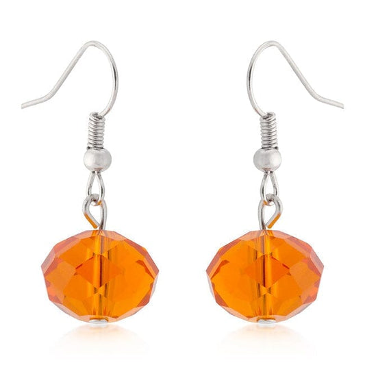 Orange Faceted Bead Earrings Earrings Das Juwel 