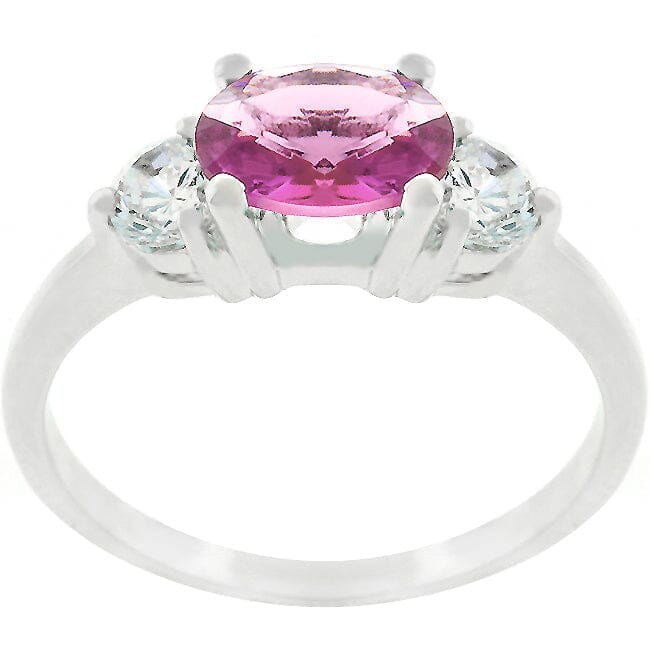 Oval Treble Cubic Zirconia Ring Rings Das Juwel