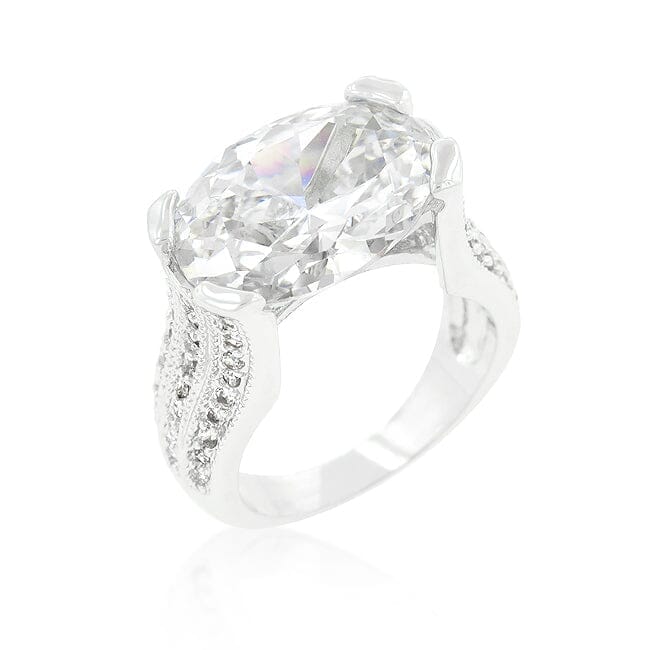 Oval Triplet Cubic Zirconia Ring Rings Das Juwel
