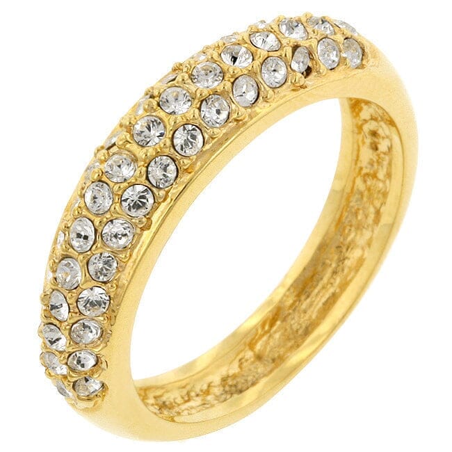 Pave Crystal Goldtone Band Rings Das Juwel