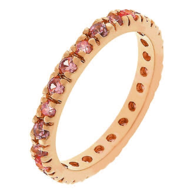 Pink Cubic Zirconia Eternity Ring Rings Das Juwel