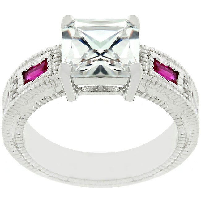Prima Donna Ruby Red Cubic Zirconia Ring Rings