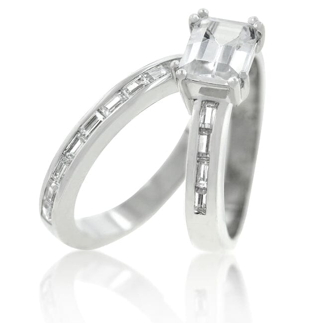 Princess Baguette Wedding Set Rings Das Juwel