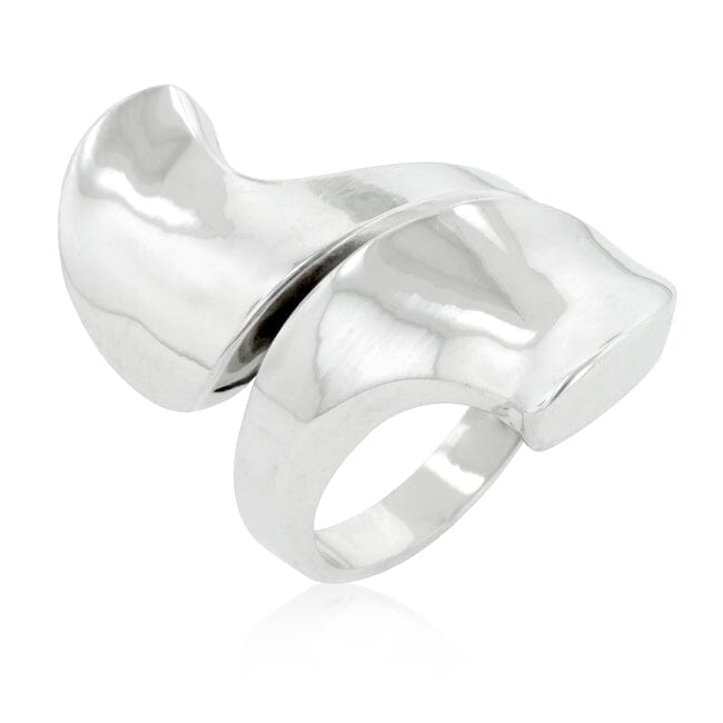 Rhodium Plated Finish Abstract Statement Ring Rings Das Juwel