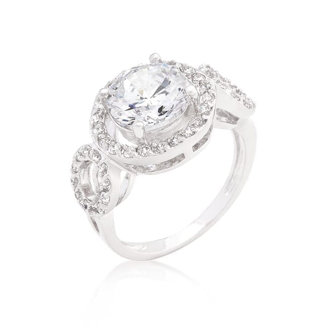 Round Cut Trio Cubic Zirconia Ring Rings Das Juwel