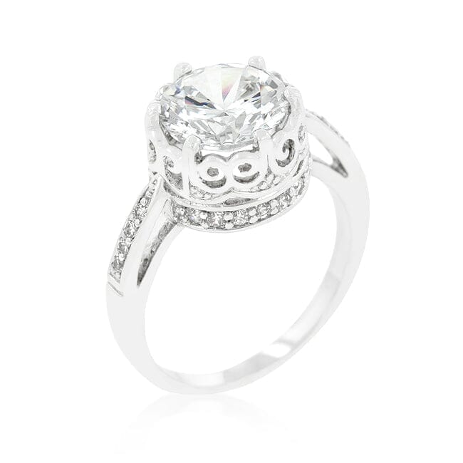 Royal Crest Filigree Cubic Zirconia Ring Rings Das Juwel
