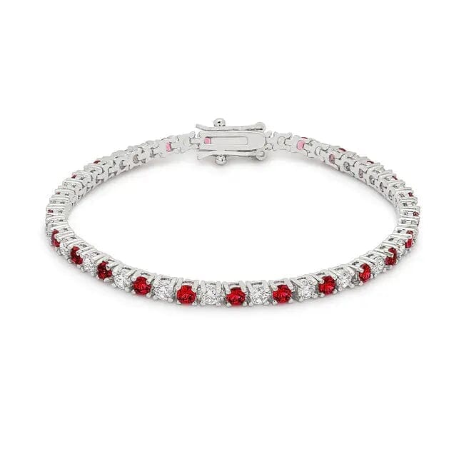 Ruby Red Cubic Zirconia Tennis Bracelet Bracelets Das Juwel