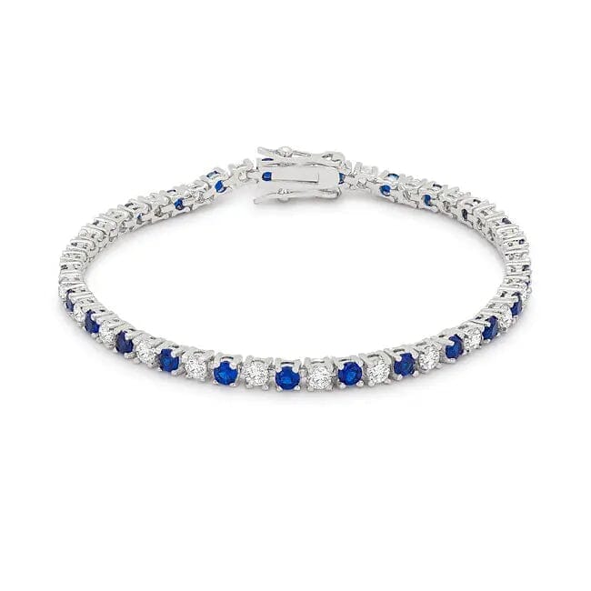 Sapphire Blue Cubic Zirconia Tennis Bracelet Bracelets Das Juwel 