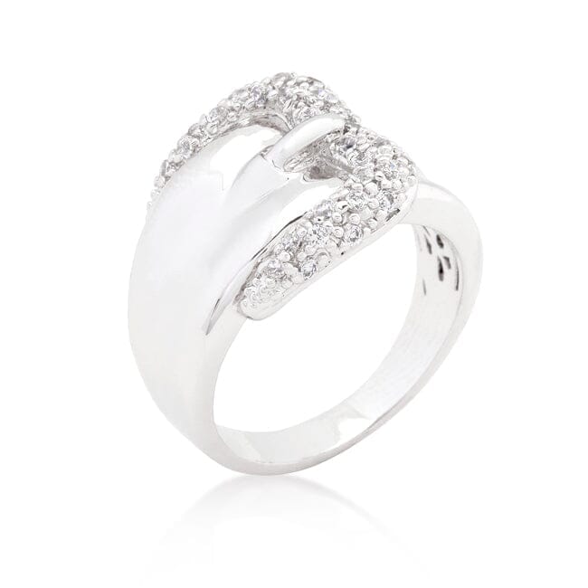 Simple Cubic Zirconia Belt Ring Rings Das Juwel