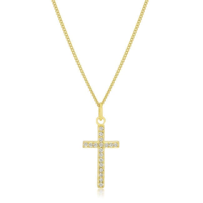 Simple Golden Cross Pendant Pendants Das Juwel