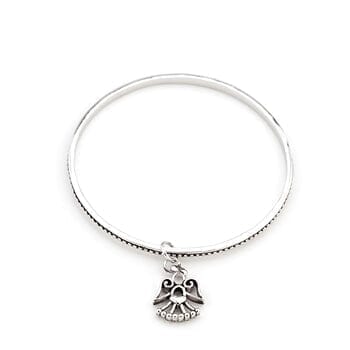 Solitaire Angel Charm Bangle Bracelets Das Juwel